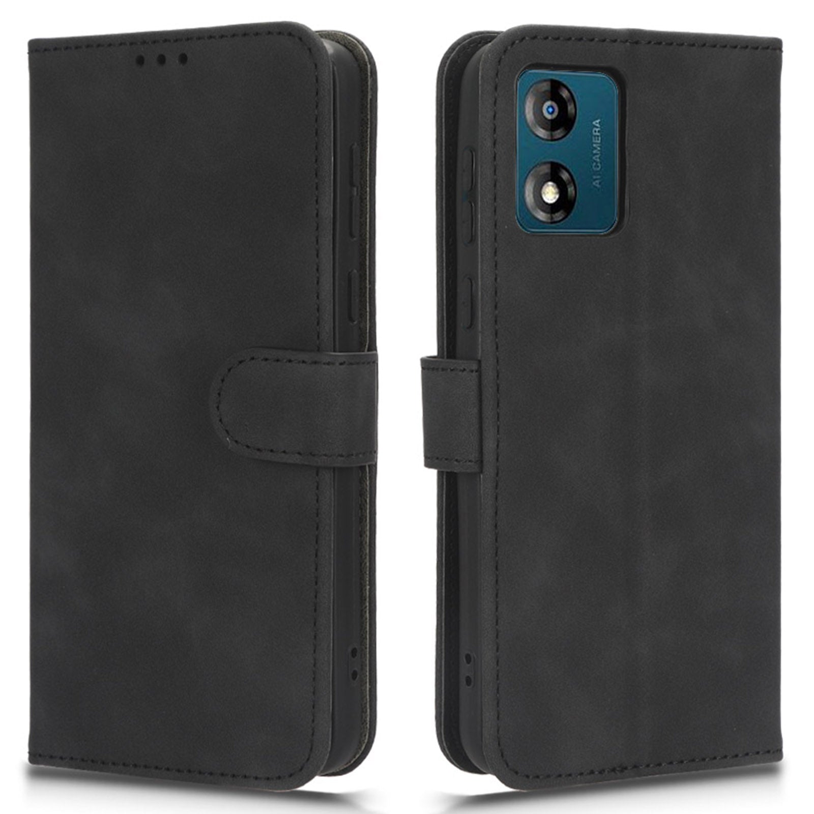Leather Mobile Phone Case For Motorola Moto E13 4G Skin-touch Shockproof Flip Phone Cover Stand Wallet Leather Mobile Phone Case For Motorola Moto E13 4G Skin-touch Shockproof Flip Phone Cover Stand Wallet